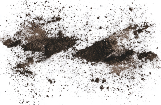 dirt and mud texture on a transparent background