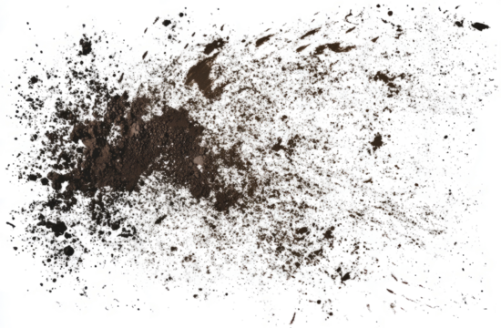 dirt and mud texture on a transparent background