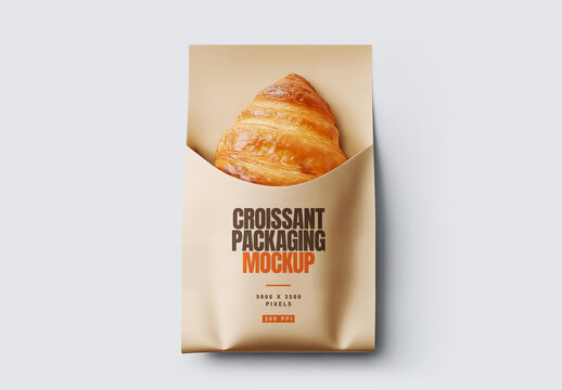 Croissant Packaging Mockup
