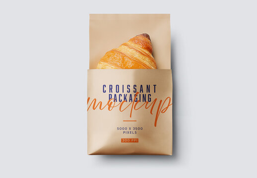Croissant Packaging Mockup