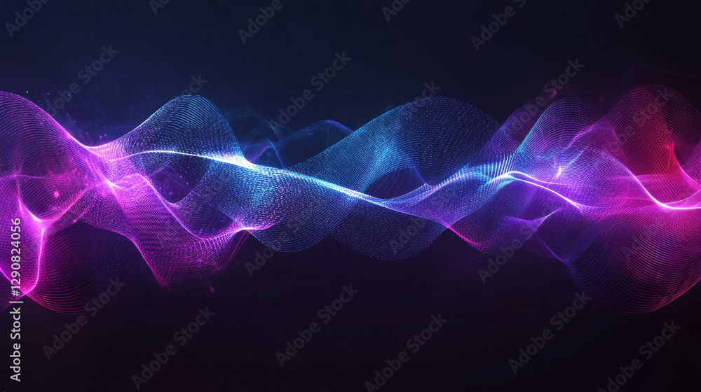 Poster vector digital music equalizer audio waves design template audio signal visualization signal illustr