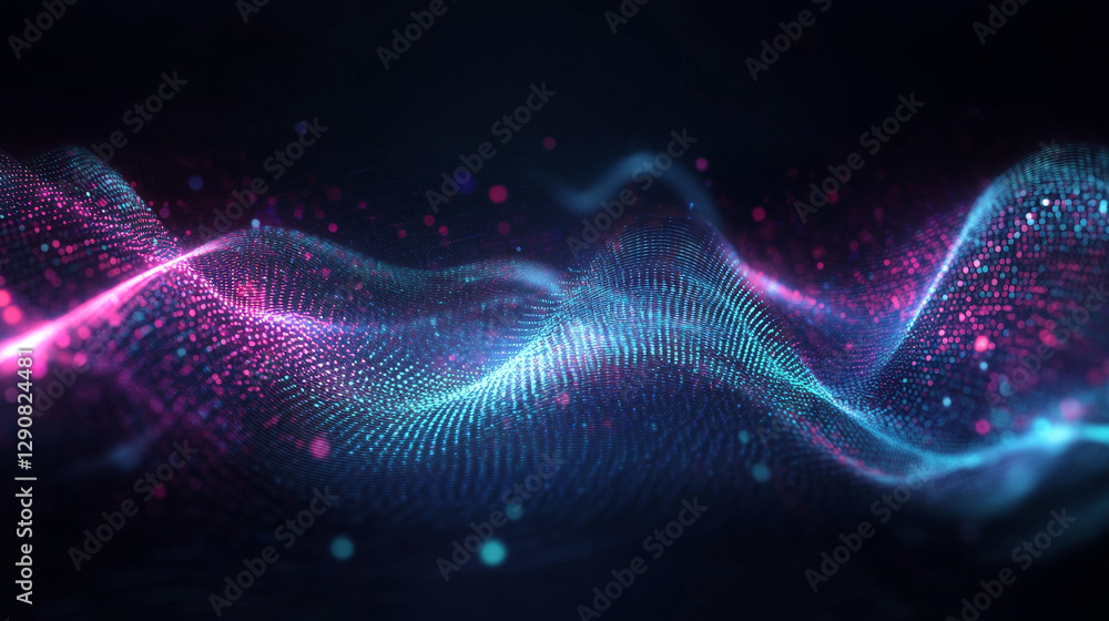 Poster vector digital music equalizer audio waves design template audio signal visualization signal illustr