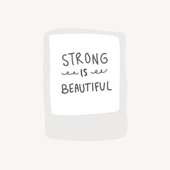 Inspirational beauty quote collage element vector