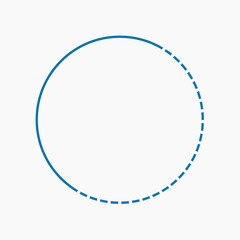 Outline circle collage element vector
