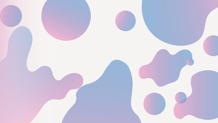 Pastel 3D liquid desktop wallpaper, abstract gradient background vector