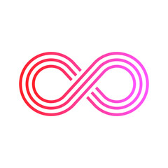 Infinity sign icon. Vector illustration. Flat design style eps 10
