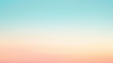 Obraz premium Soft pastel gradient background, blue to peach hues, serene sky design, ideal for wallpapers, invitations, social media, and calming visuals.