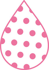 Pattern Pink Water Drop Polka Dot Vector 