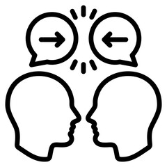 Conflict Of Interest Icons For Design Elements 