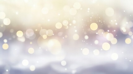 Obraz premium Soft bokeh background with golden lights, blurred effect, dreamy atmosphere, ideal for festive themes, creative projects, and holiday designs.