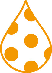 Pattern Orange Water Drop Polka Dot Vector 