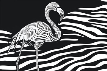 flamingo vector design, awesome flamingo ,high resolution printable flamingo artwork and Flamingo silhouette vector illustration Flamingo silhouette vector Silhouette Art & Illustration