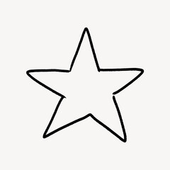 Star doodle collage element vector