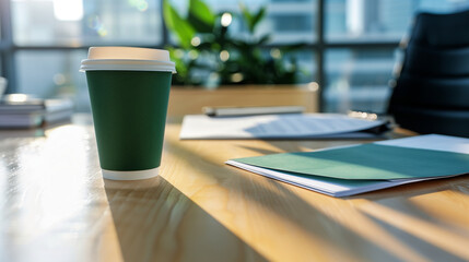 Close-up of a desk with a termination letter and a coffee cup, symbolizing employee layoffs and workplace challenges. Concept of job loss, corporate downsizing, and career uncertainty in