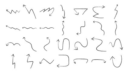 PNG Hand-drawn arrows in various styles on transparent background