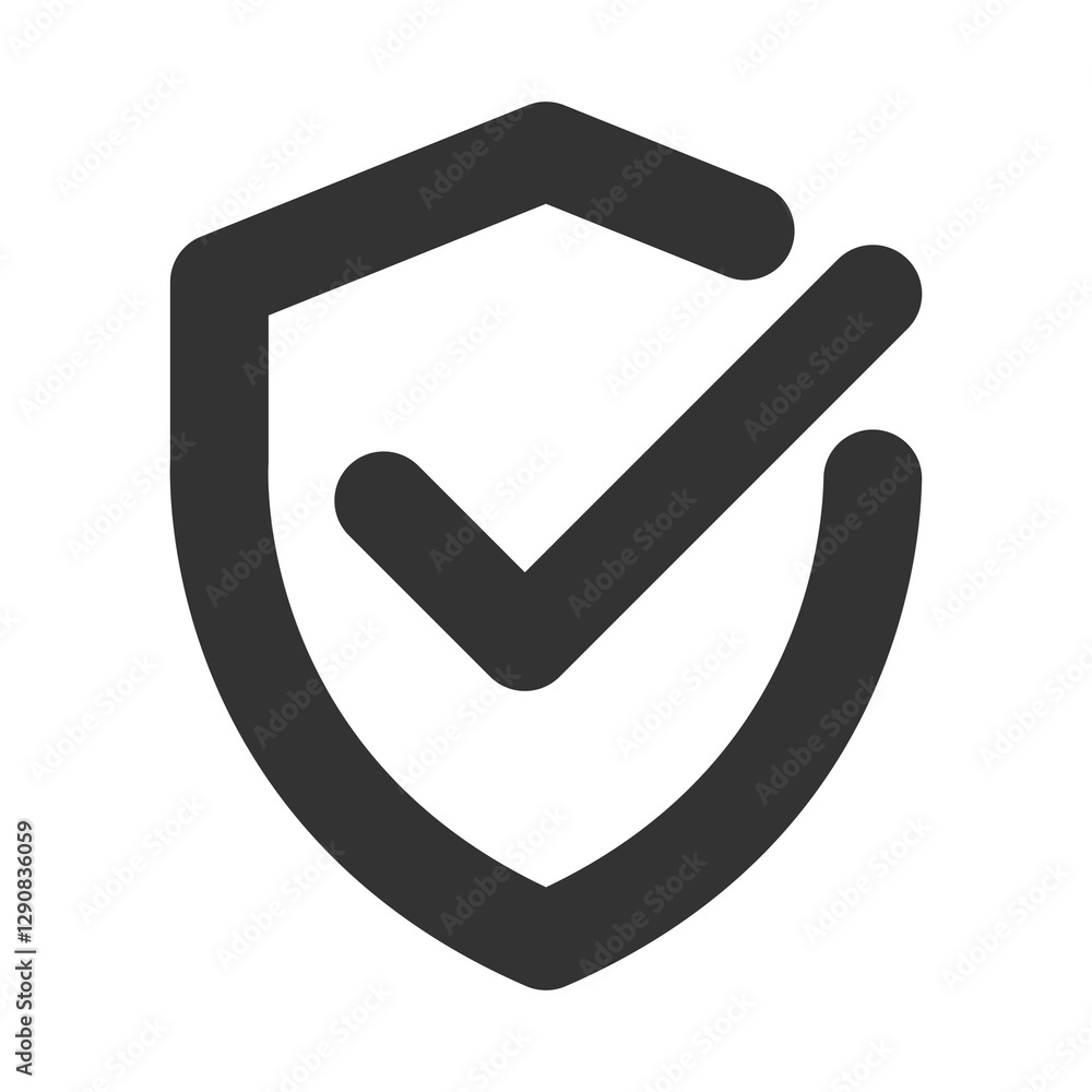 Poster png secure shield checkmark icon on transparent background