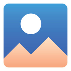 Gradient color icon, illustration for Image, frame.