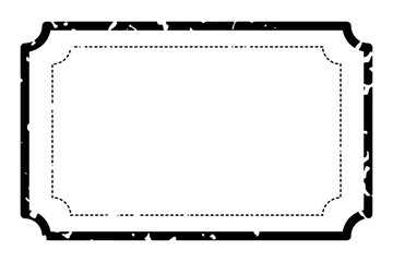 PNG Vintage ornate ticket border illustration, transparent background