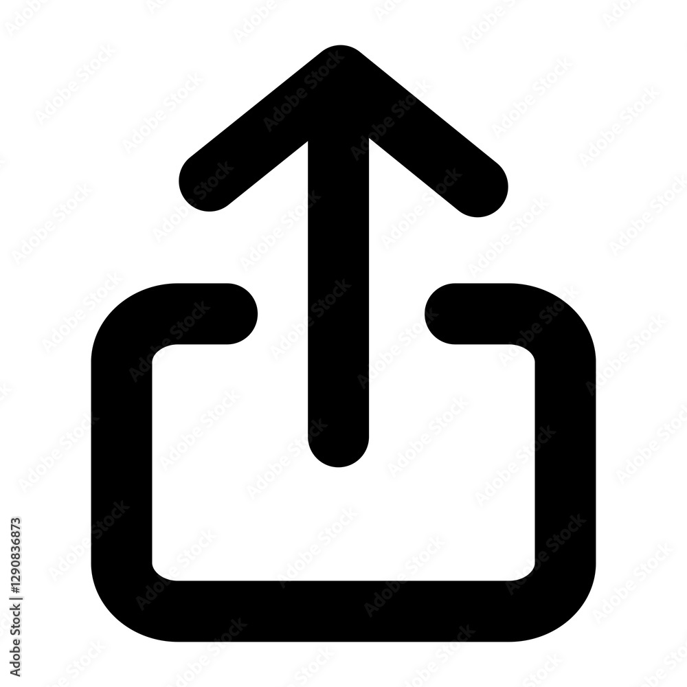 Poster png upload with arrow, ui icon on transparent background