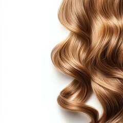 Fototapeta premium Beautiful flowing blonde hair on a white background.
