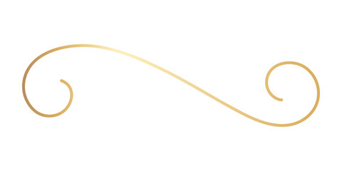 PNG Elegant gold decorative swirl on transparent background