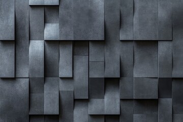 Abstract geometric background featuring dark gray textured panels arranged in a sleek, minimalist pattern, creating a sophisticated and modern backdrop for tech and design visuals