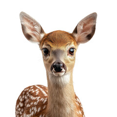 fawn head detail isolated on transparent png