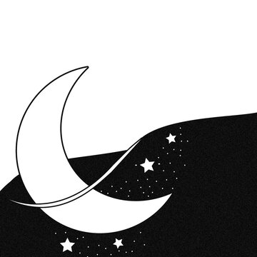 recommend clip art: Png crescent moon border sticker, black design on transparent background