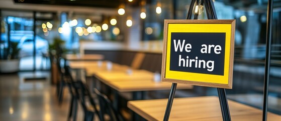 An eye-catching job invitation, clearly stating We are hiring with a focus on the exciting career opportunities available, designed to attract motivated applicants