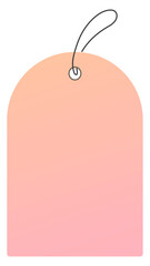 Shopping tag png sticker, pastel transparent printable clipart design space