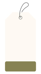 Shopping tag png sticker, retro transparent printable clipart text space