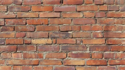 Obraz premium Red brick wall texture for backgrounds, rustic surface for designs, urban architecture, and home decor, perfect for online projects and creative works.