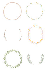 Leafy frame set transparent png