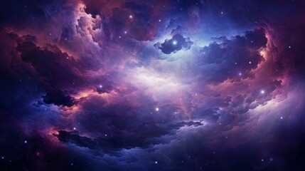 Fototapeta premium Dreamlike nebula-inspired design with glowing effects