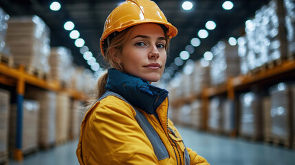 Factory worker scanning a product barcode, updating inventory management in real time