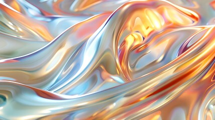 Liquid chrome colorful background