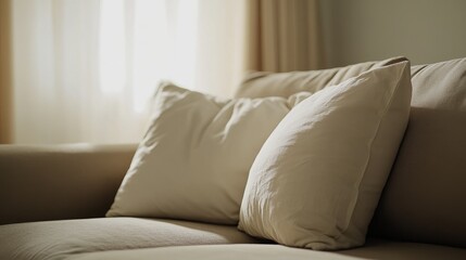 Stomach pain relief while lying on a couch with a soft pillow. Featuring discomfort and relaxation