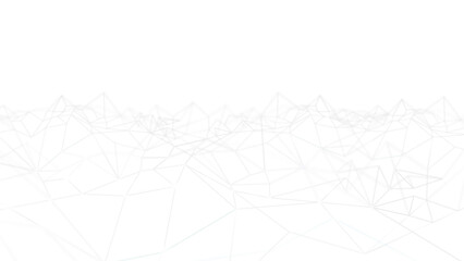 Digital network png white geometric wave, transparent background