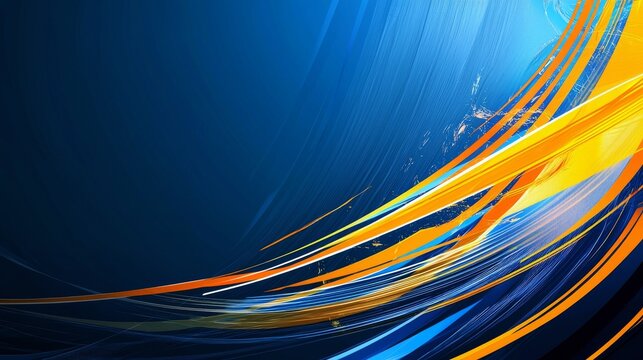 Abstract blue and orange background design for business technology and digital concepts