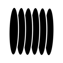 Black badge png abstract shape sticker, transparent background