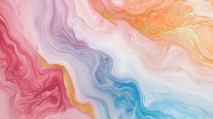 Fototapeta premium Colorful marble background with gold and blue abstract texture for minimalist design projects