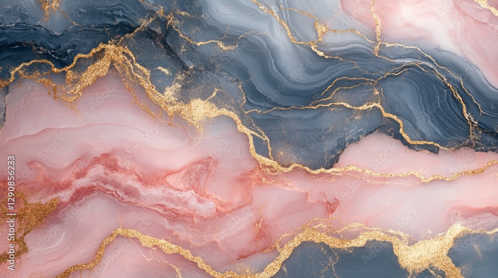 Poster a mesmerizing blend of gray and soft pink hues creates an abstract composition, featuring flowing li