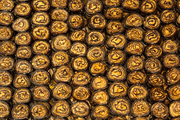 Traditional Ramadan Ottoman Cuisine Desserts, Turkish Delight and Baklava Photo, Üsküdar Istanbul, Turkiye (Turkey)