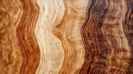 Naklejka premium Close up of polished hardwood surface with natural wood texture background for design use