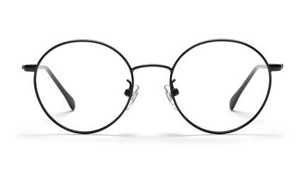 Fototapeta premium the glasses are black and have round frames