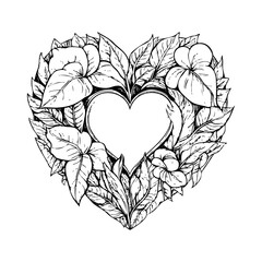 Heart shaped leaf leaves  crest