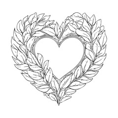 Heart shaped leaf leaves  crest