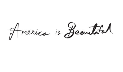 america is beautiful text font calligraphy hand written lettering script black color object happy memorial day us usa may month 2025 year america is beautiful war military united state america country