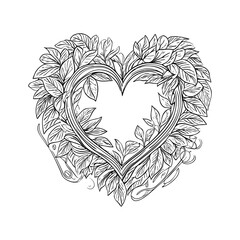 Heart shaped leaf leaves  crest