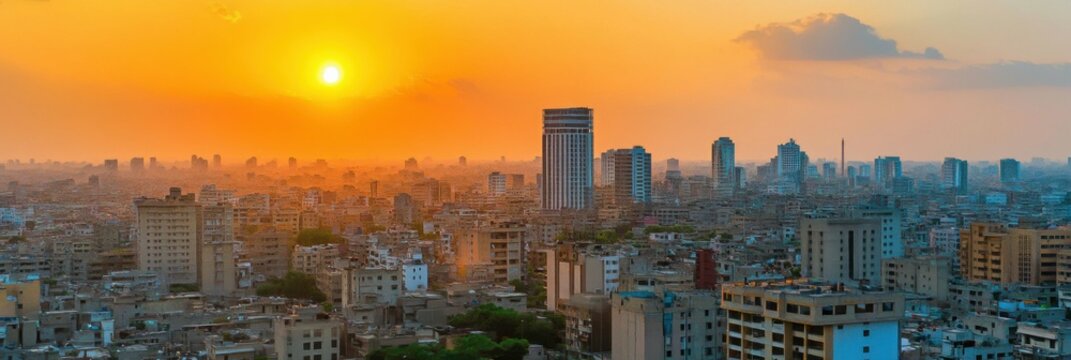 Karachi Cityscape: Urban Skyline of Pakistan's Vibrant Metropolitan Hub